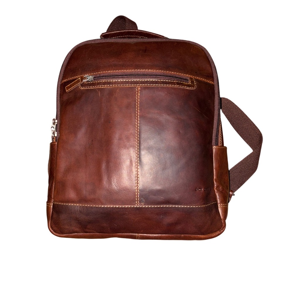 Jack Georges Voyager Compact Convertible Backpack Crossbody Brown